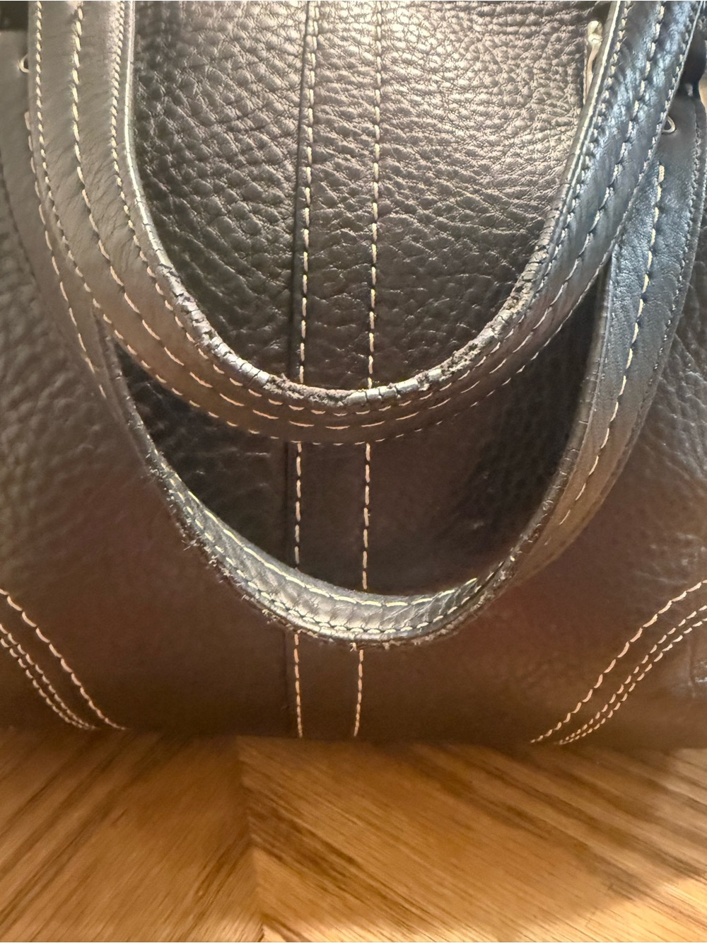 Coach F13069 Black Leather Hamptons Tote Shoulder Bag Y2K 2009 - Picture 13 of 14